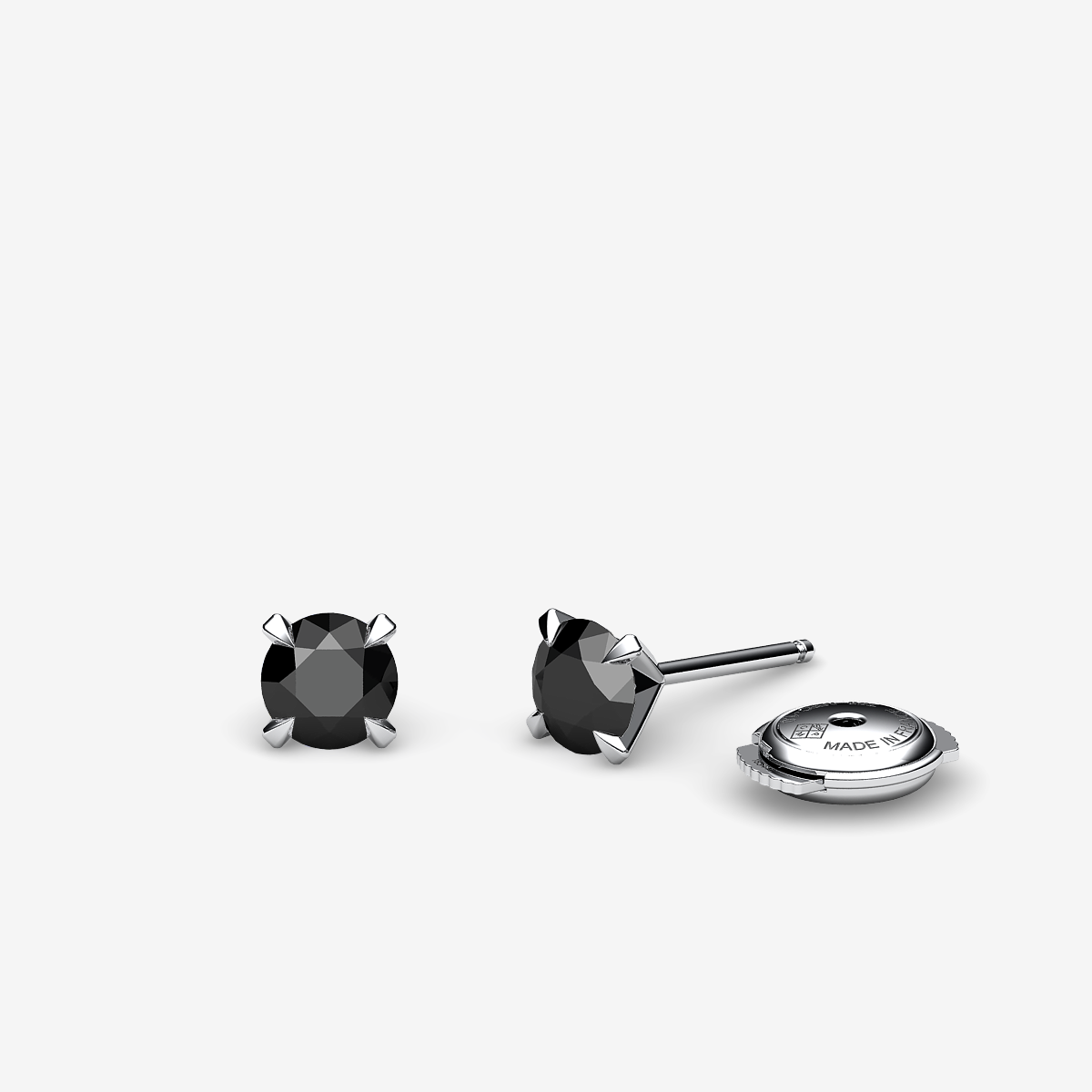 Platinum 950‰ Black Diamonds earrings