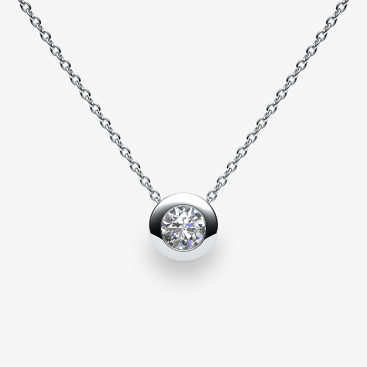 Platinum 950‰ Diamond bezel set pendant