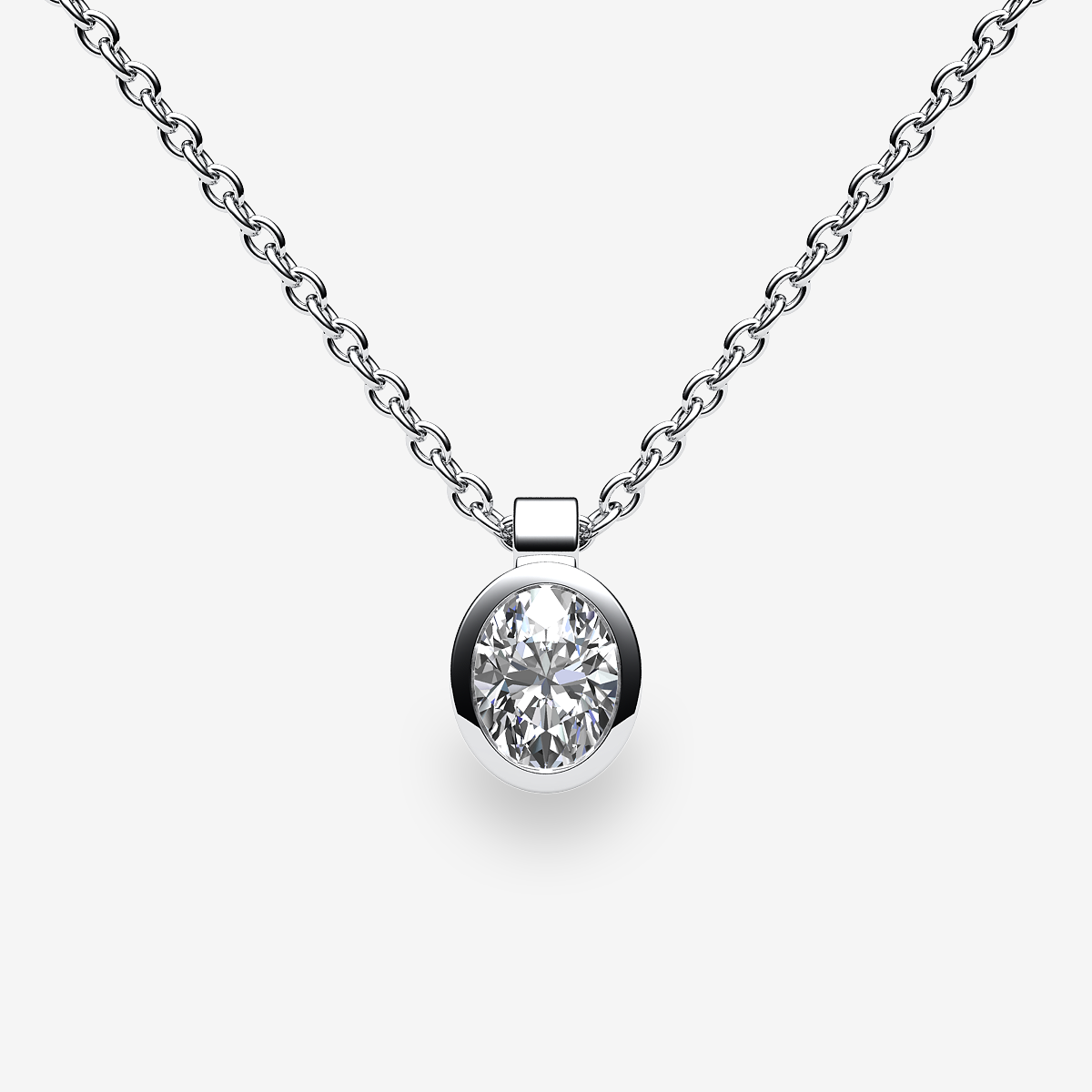 Platinum 950‰ Diamond bezel set pendant