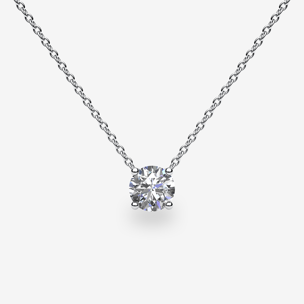 Platinum 950‰ Diamond prongs set pendant