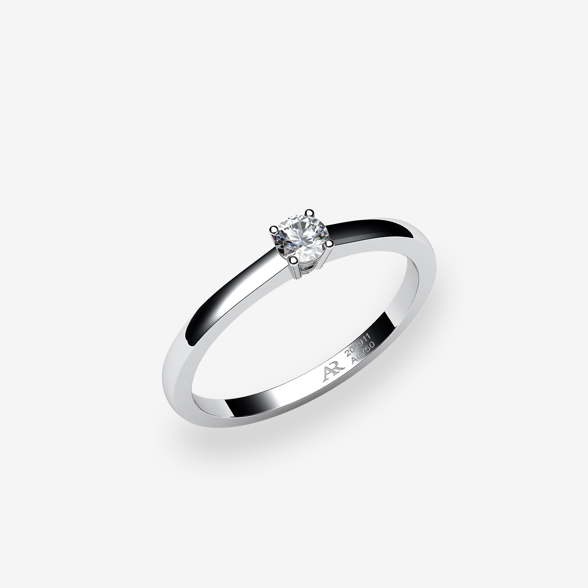 Platinum 950‰ Diamond solitaire ring