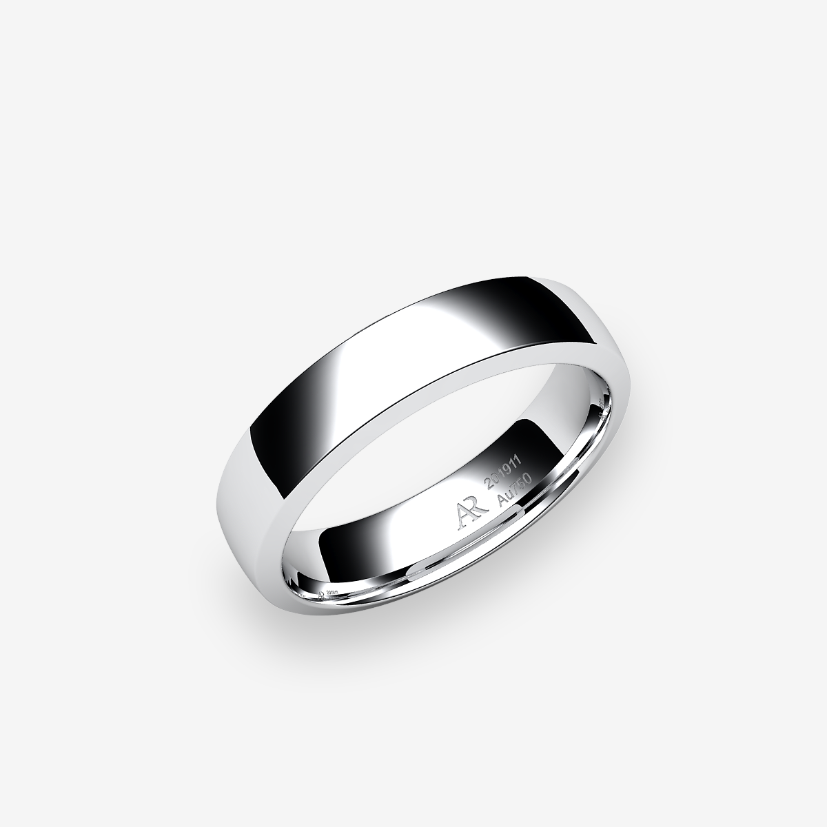 Platinum 950‰  domed style wedding ring