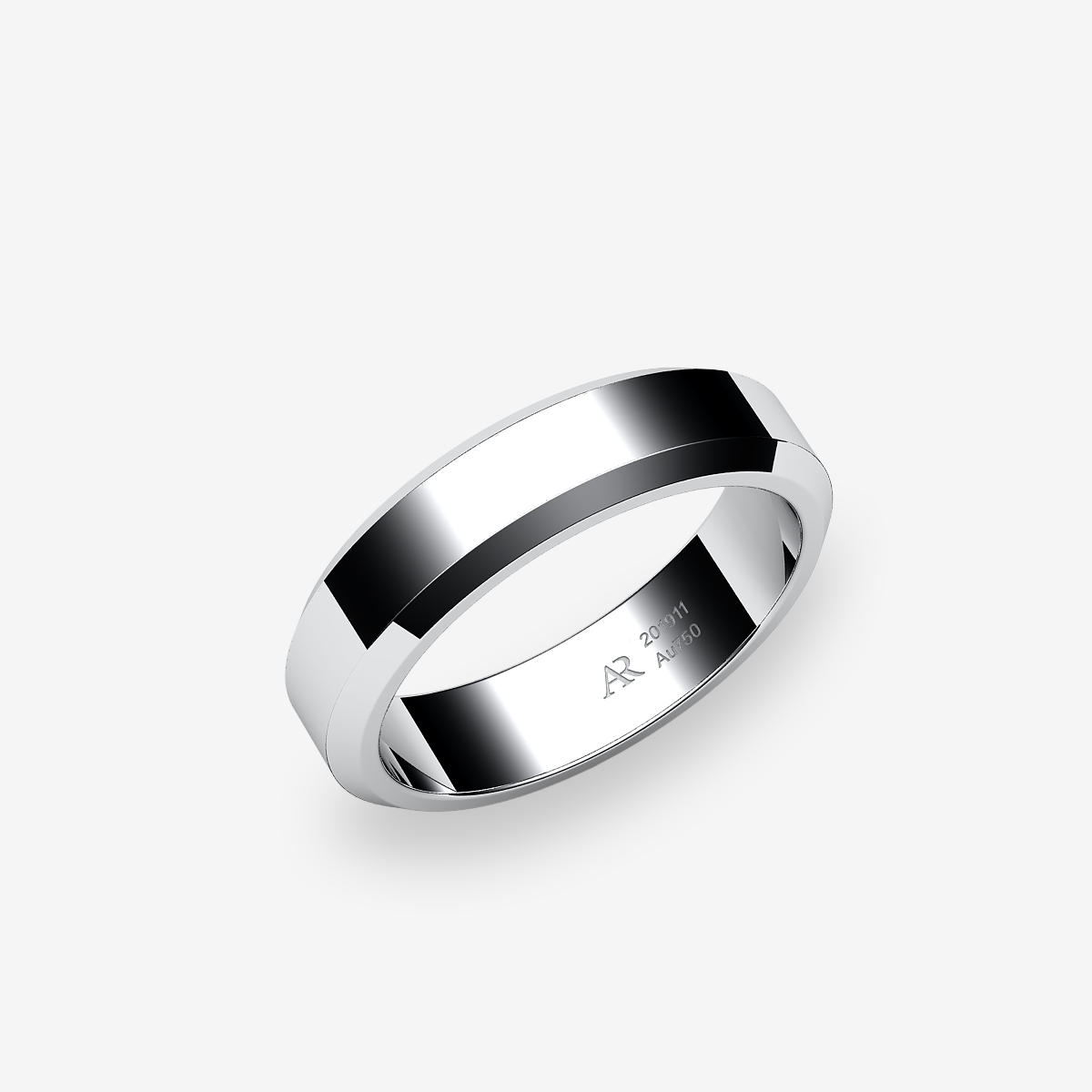 Platinum 950‰  flat style wedding ring