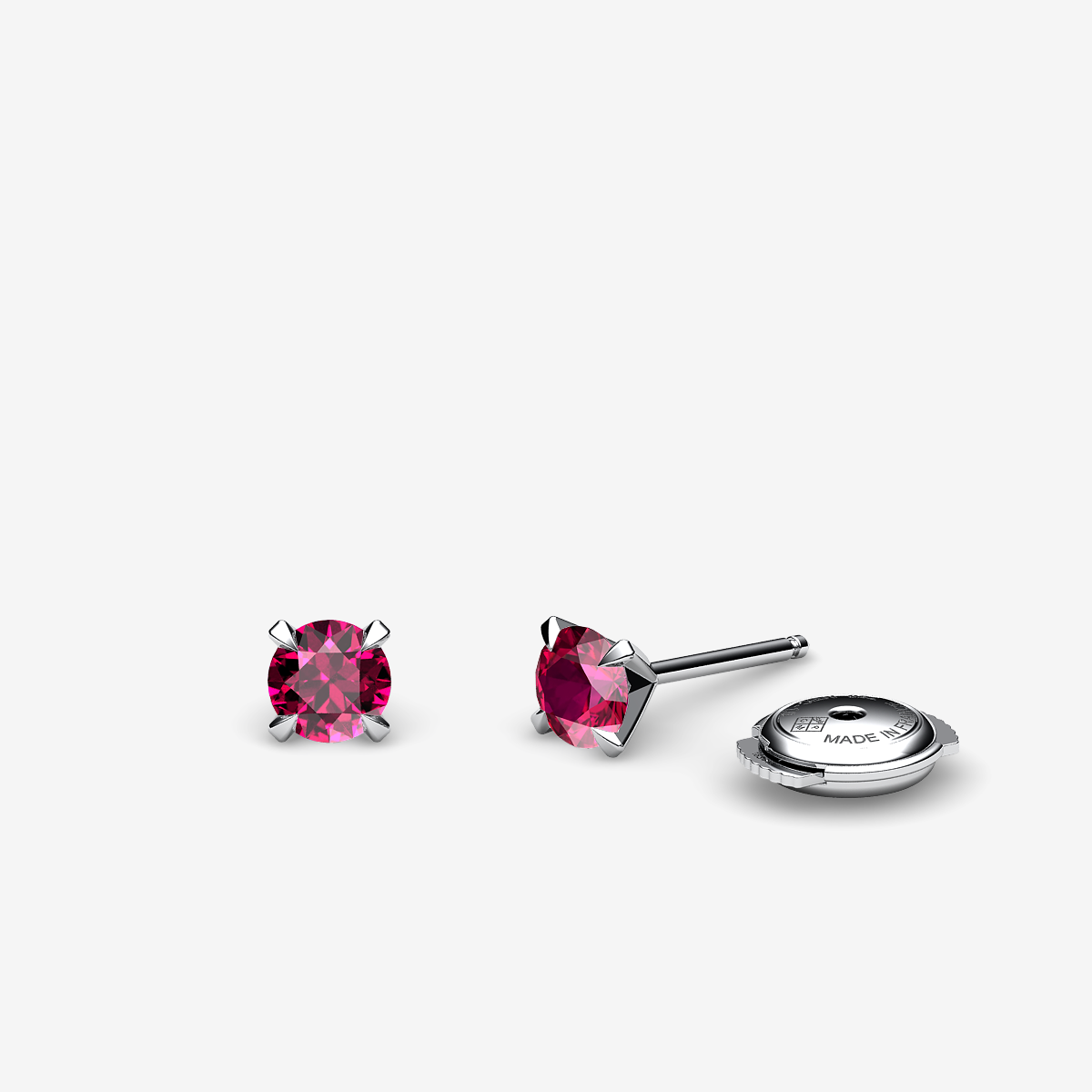 Platinum 950‰ Rubies earrings