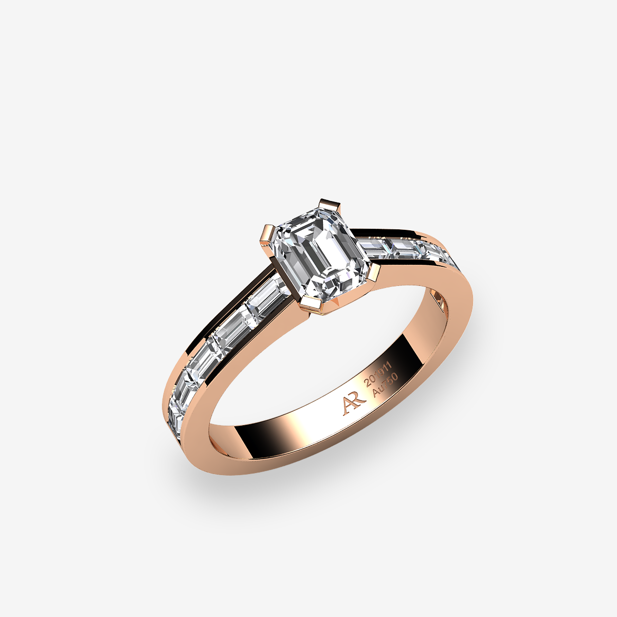 18k Rose Gold Diamond solitaire ring
