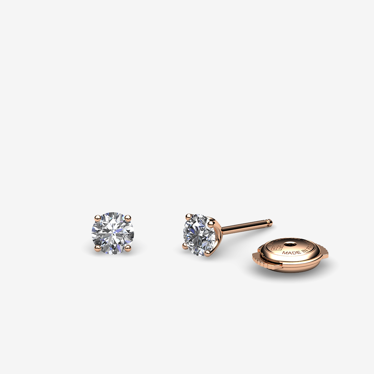 18k Rose Gold Diamonds earrings