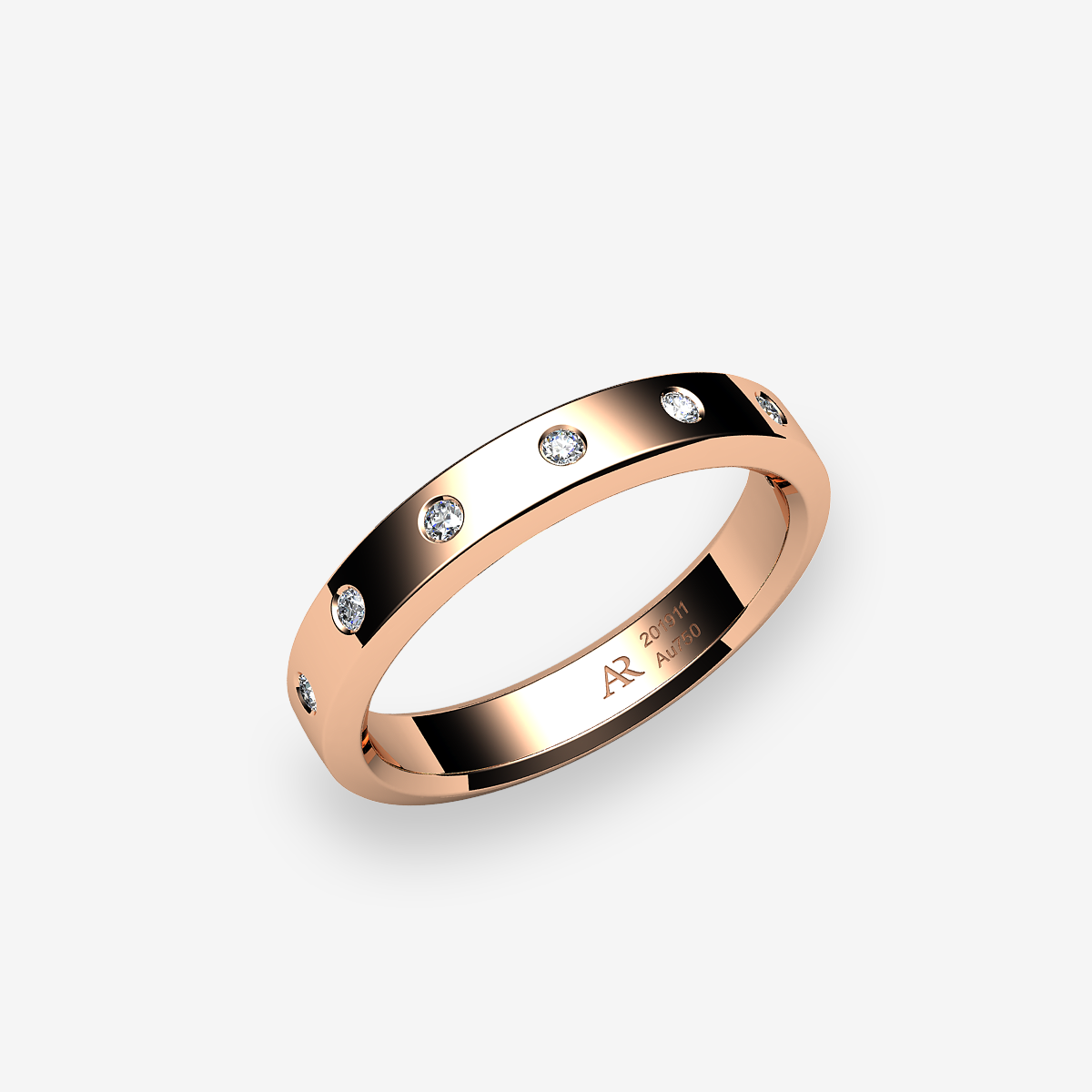 18k Rose Gold Diamonds ring