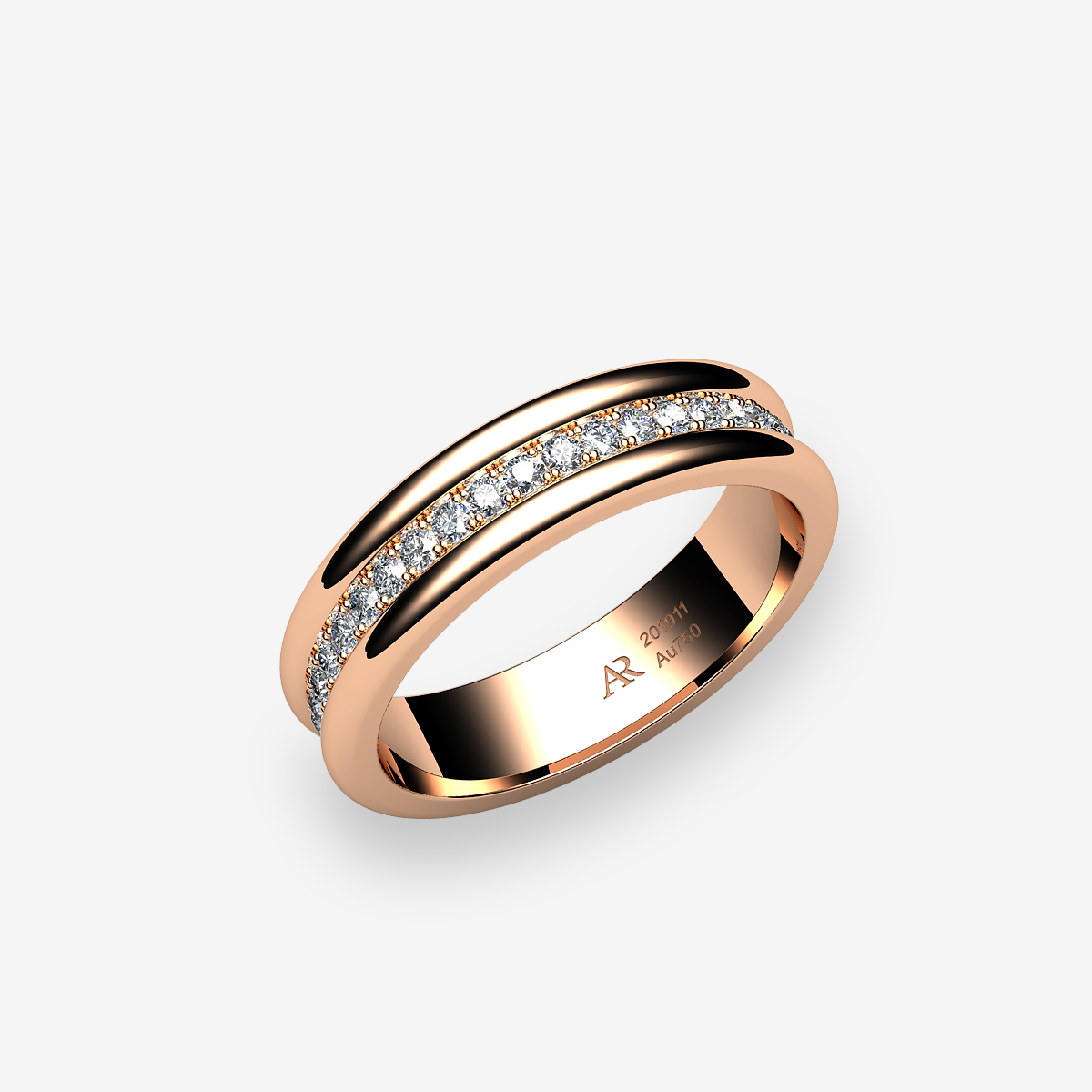 18k Rose Gold Diamonds ring