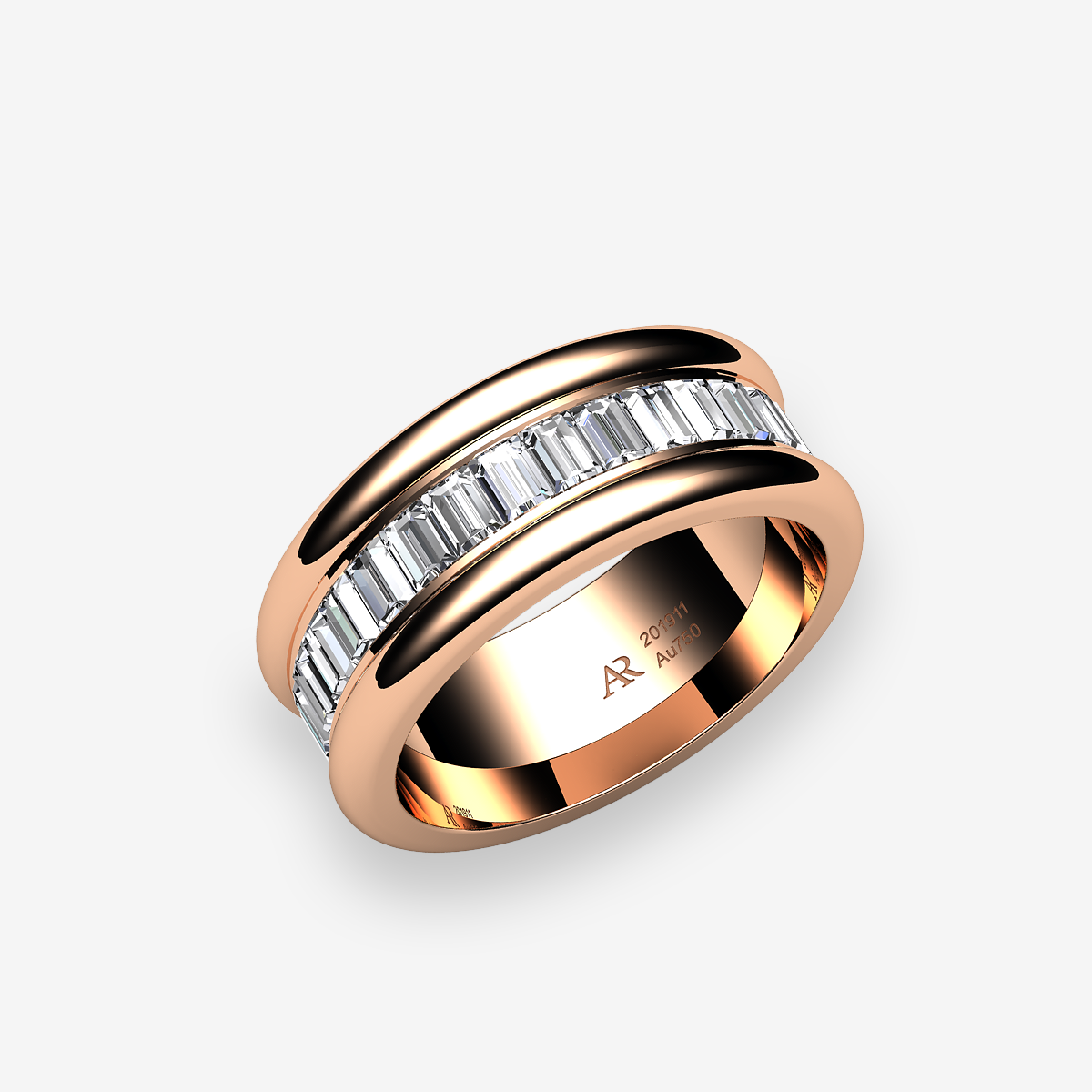 18k Rose Gold Diamonds ring