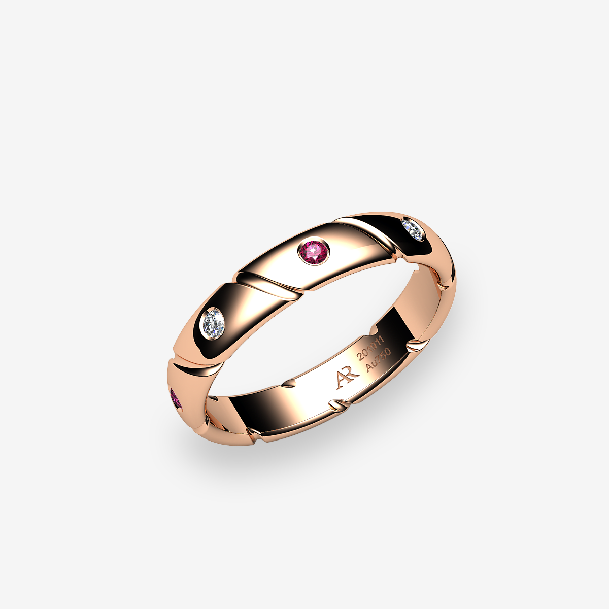 18k Rose Gold Rubies ring