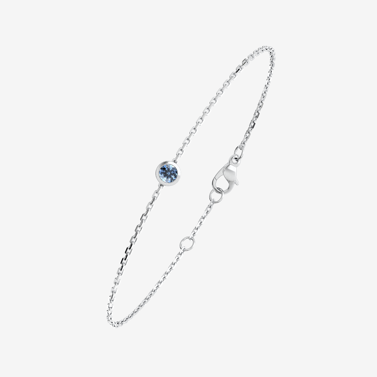 18k Palladium White Gold Aquamarine bracelet