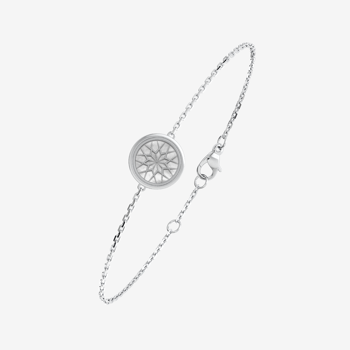 18k Palladium White Gold Pearl White Mother of Pearls bracelet