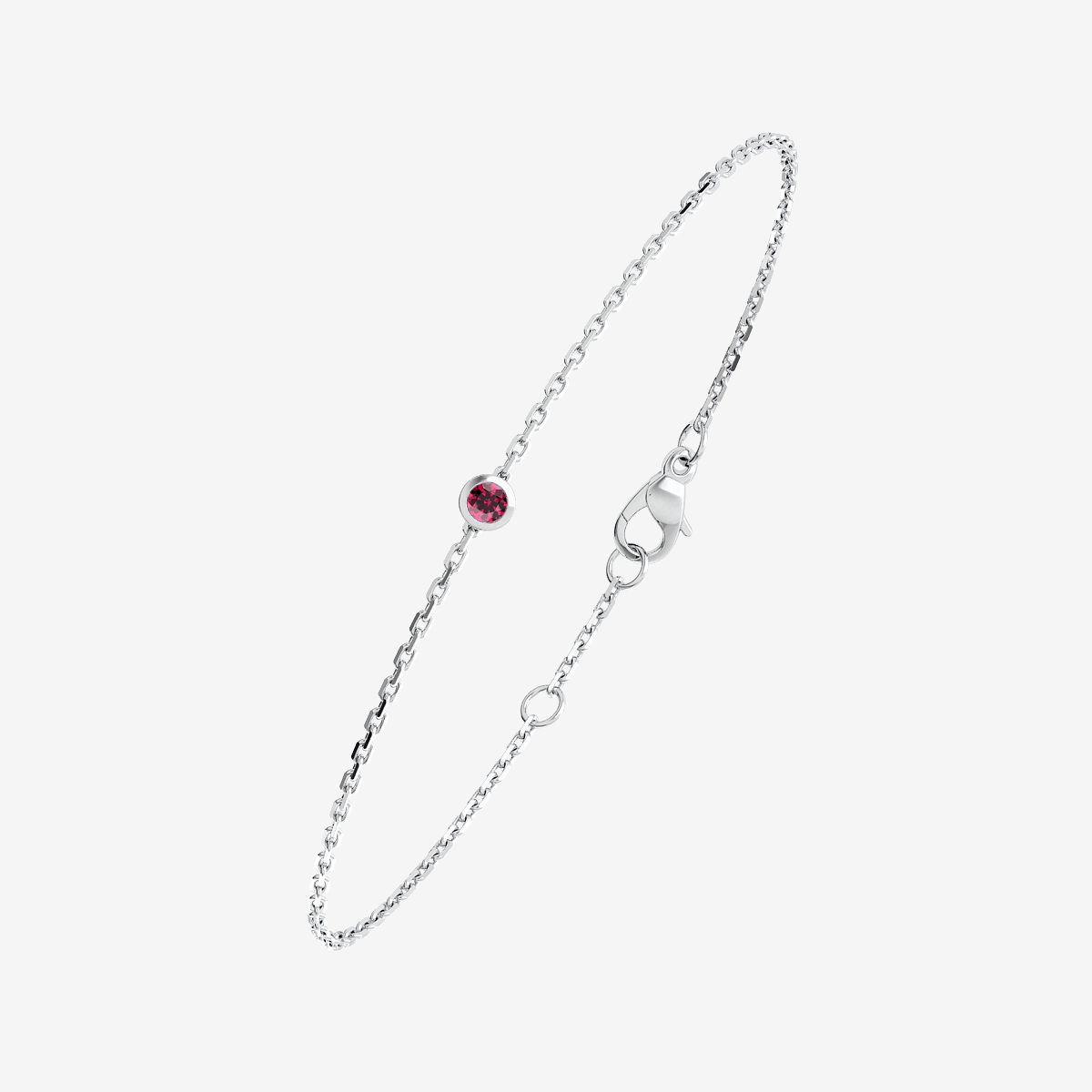 18k Palladium White Gold Ruby bracelet