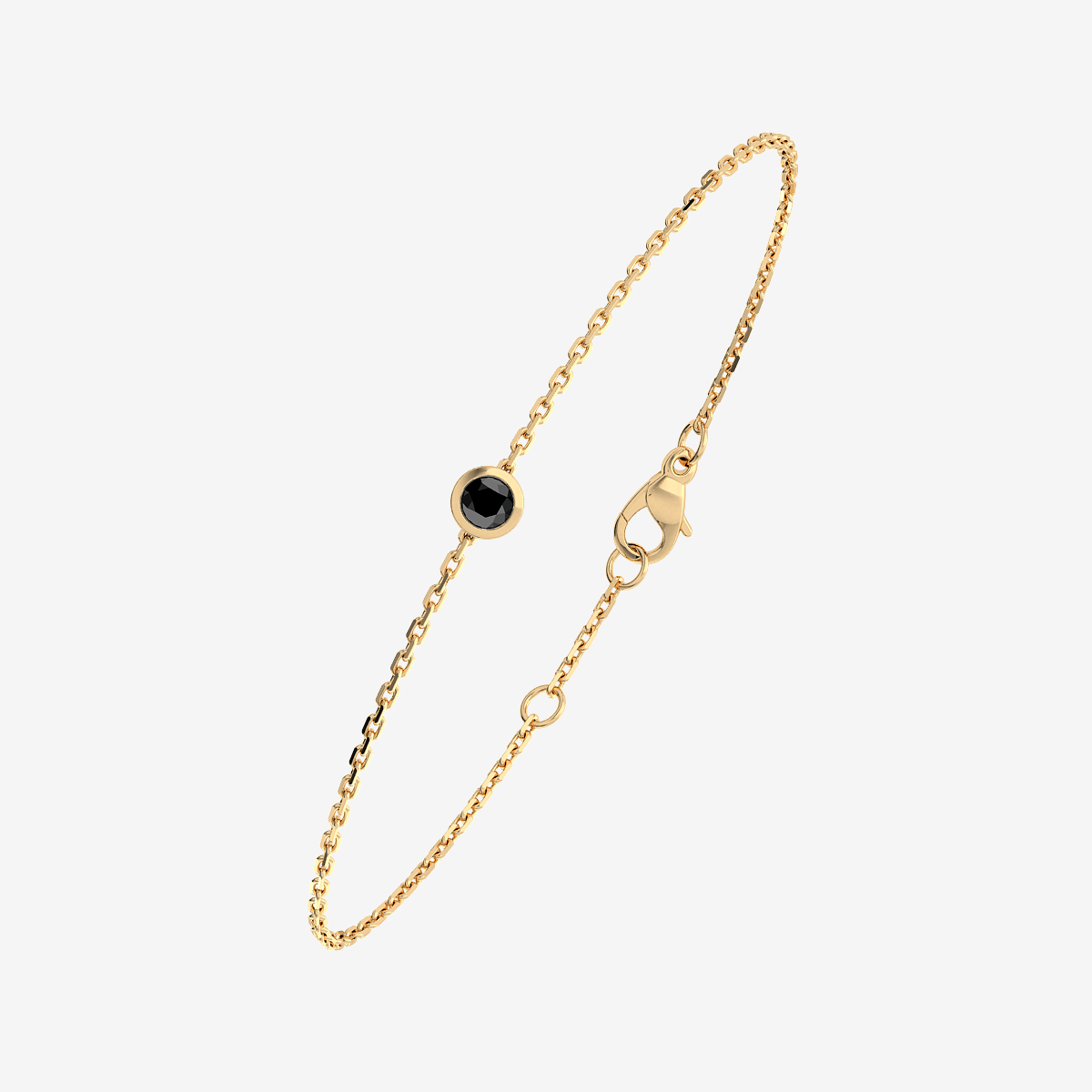 18k Yellow Gold Black Diamond bracelet