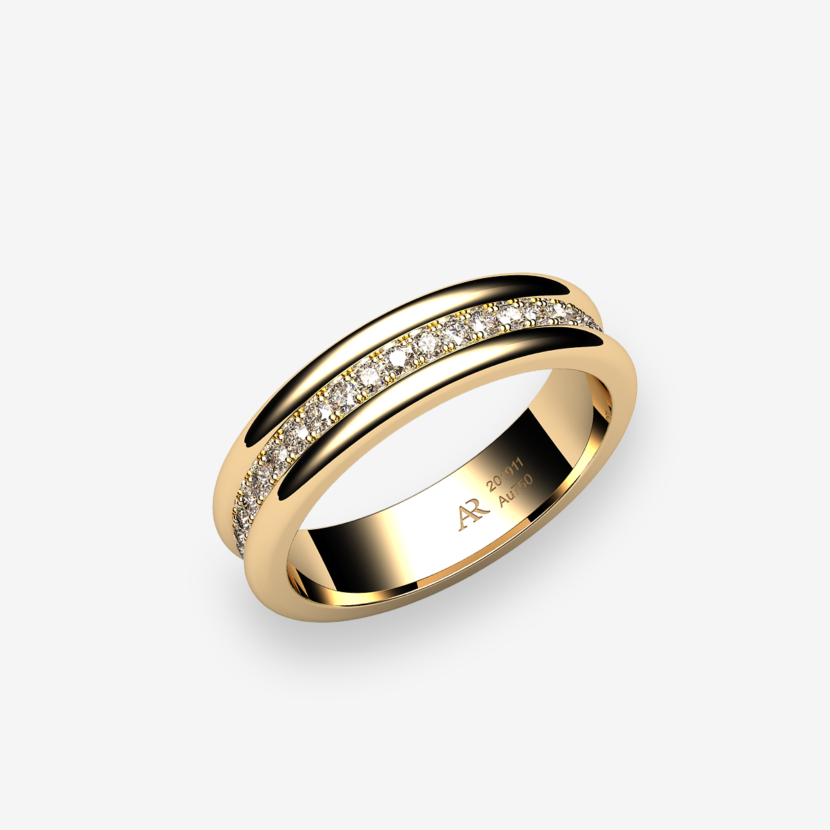 18k Yellow Gold Brown Diamonds ring