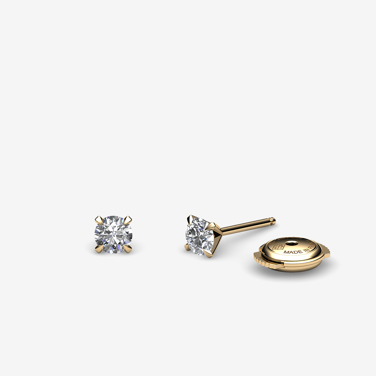 18k Yellow Gold Diamonds earrings