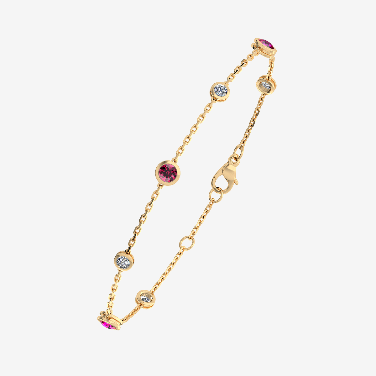 18k Yellow Gold Rubies bracelet