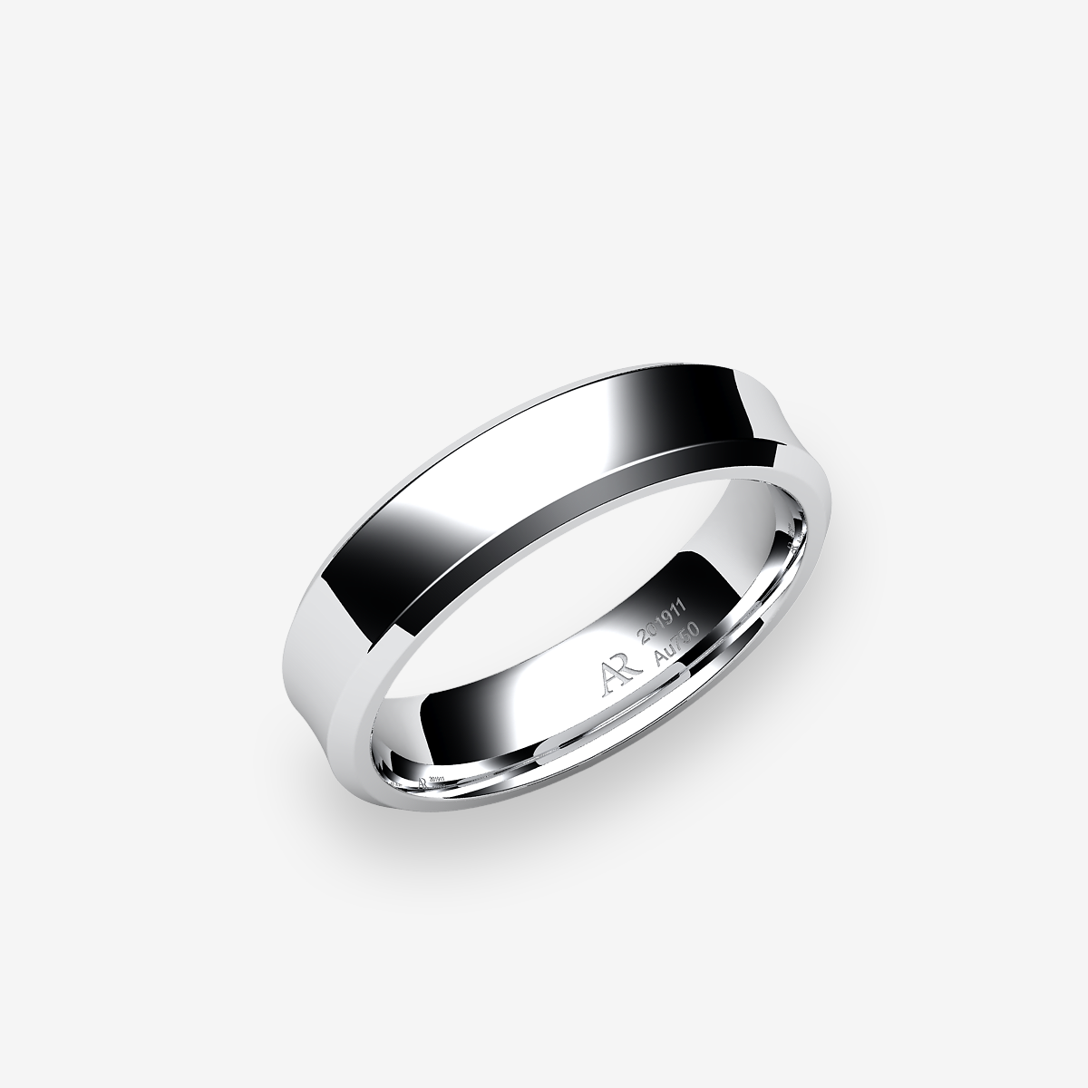 Alliance au profil concave  Platine 950‰