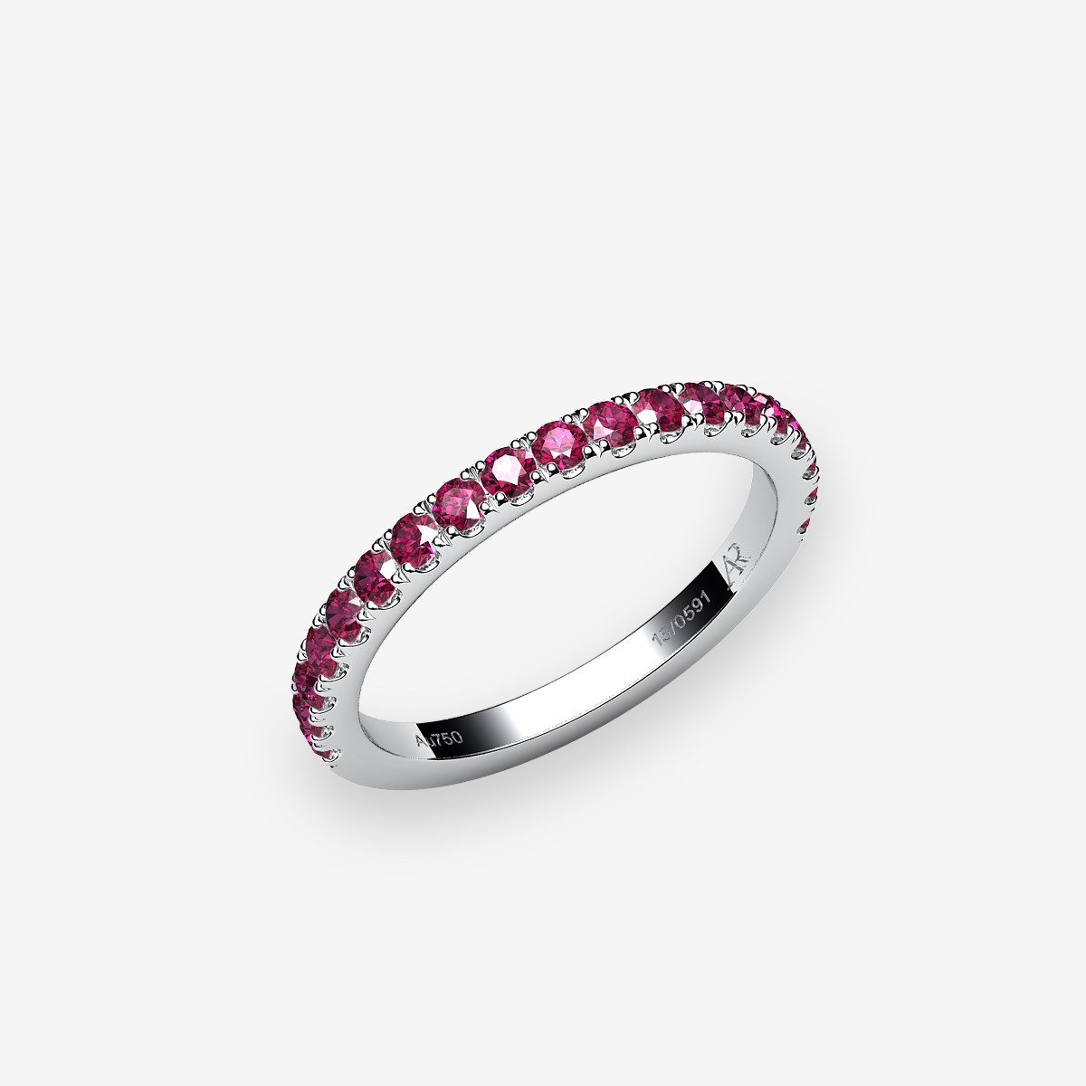 Alliance pavage Rubis Platine 950‰