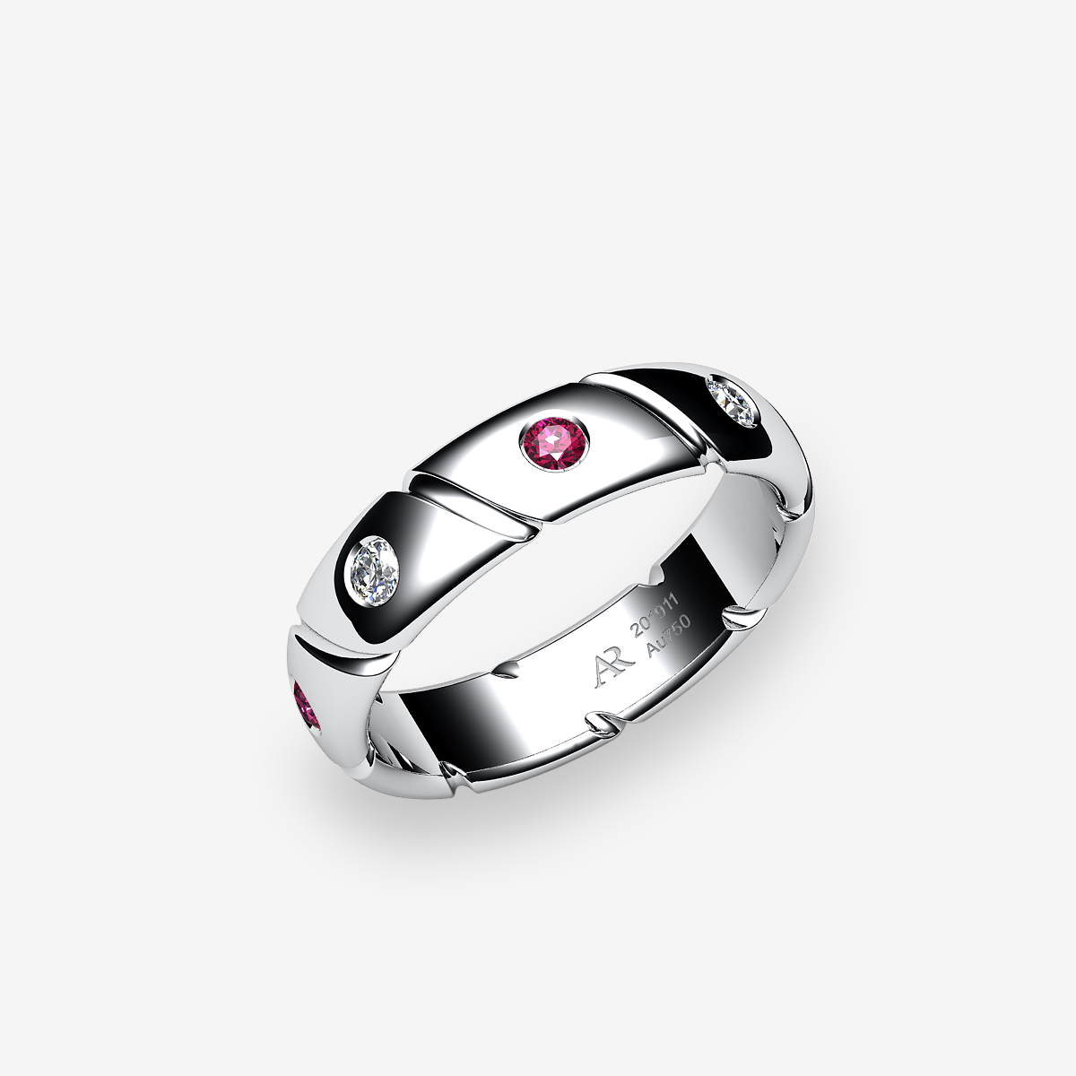 Alliance Rubis Platine 950‰