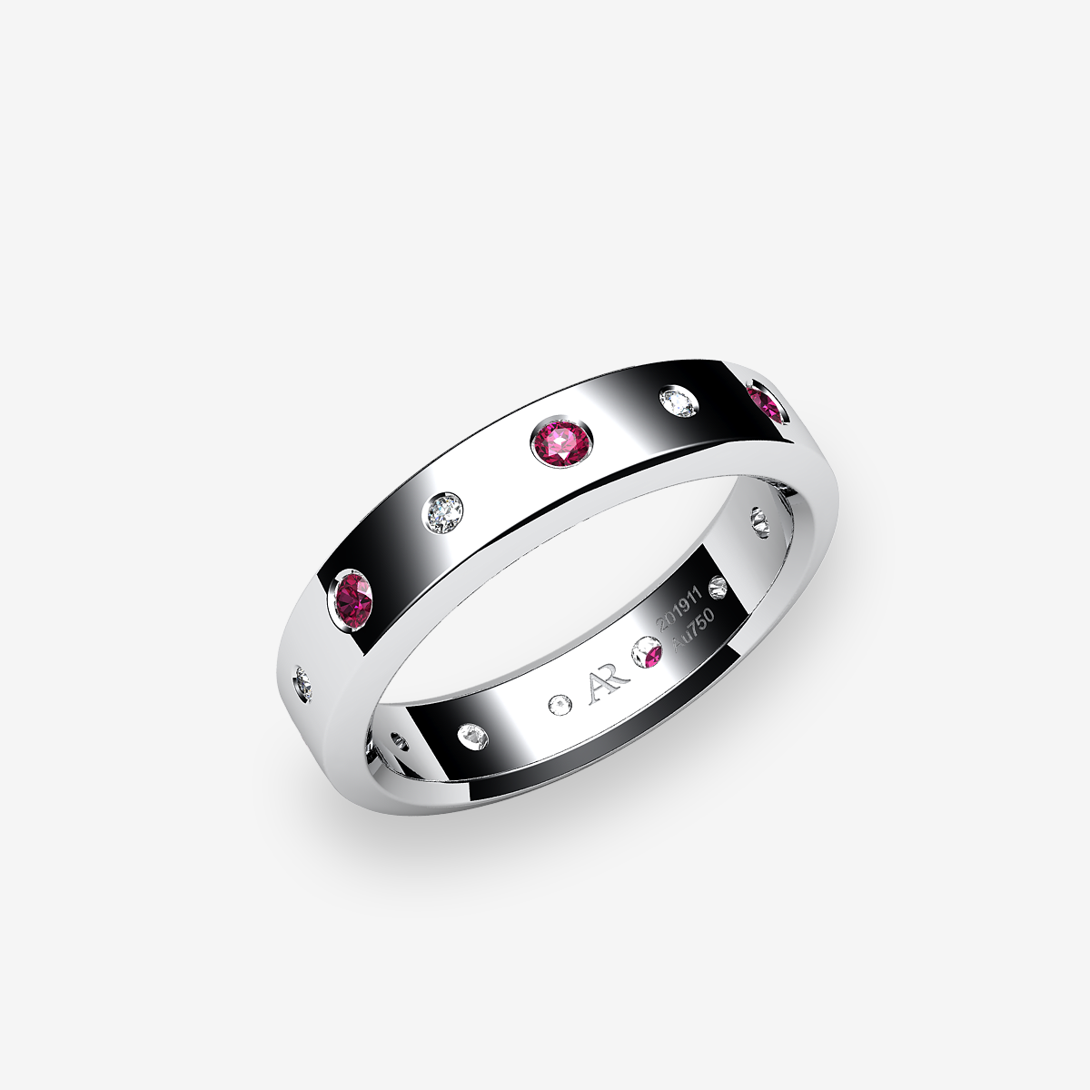 Alliance Rubis Platine 950‰