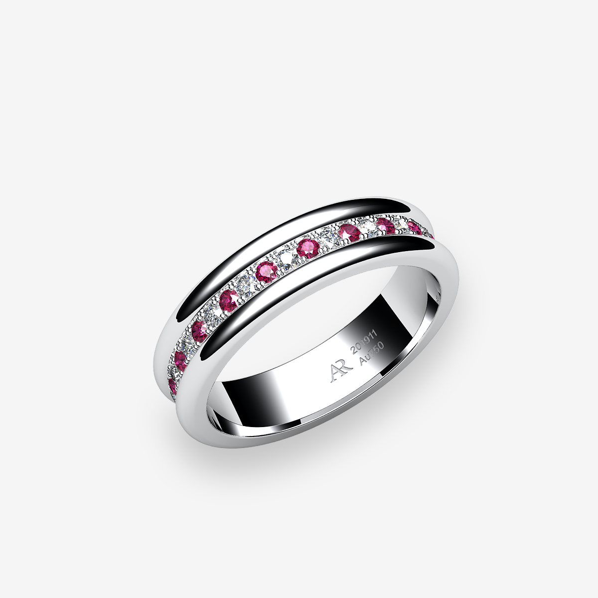 Alliance Rubis Platine 950‰