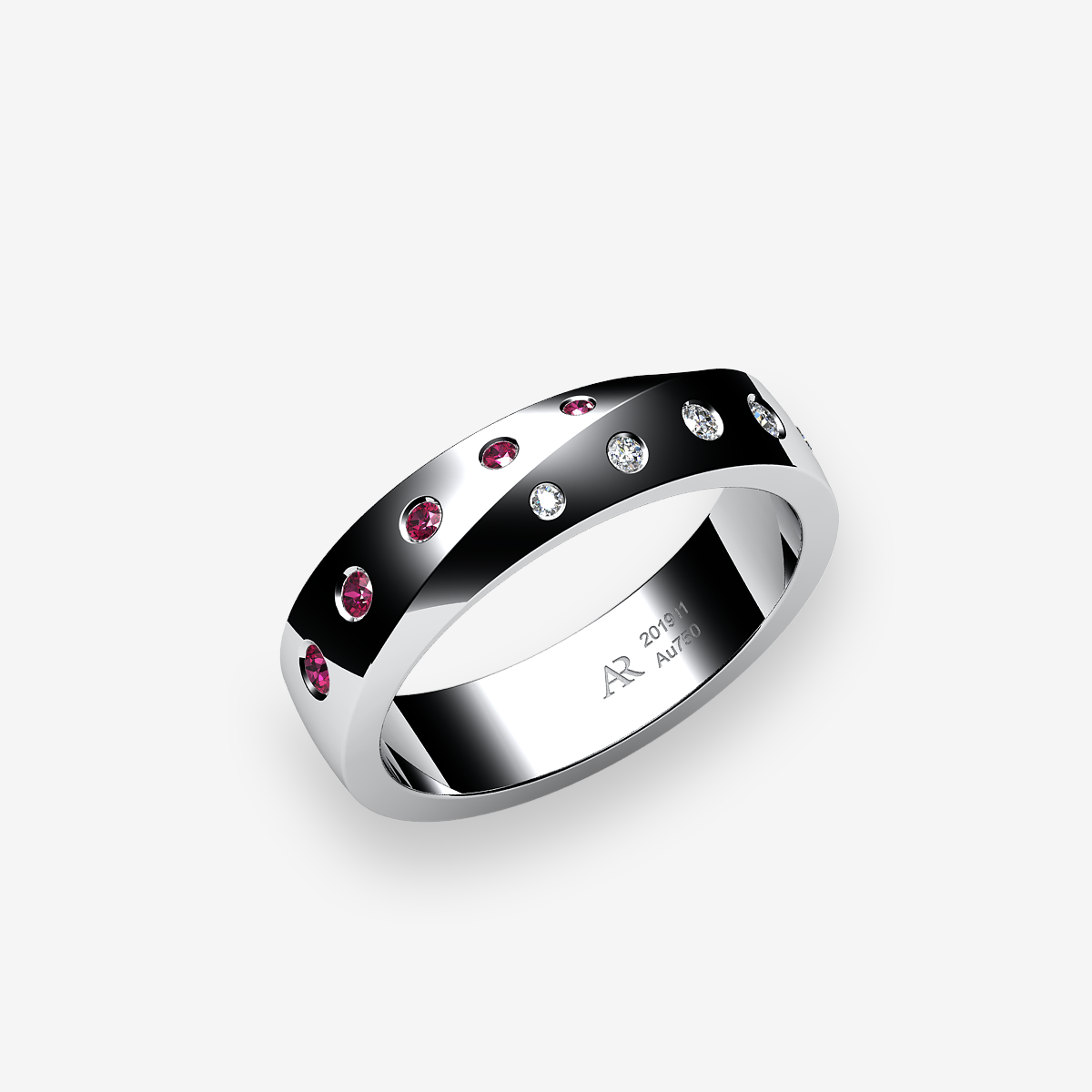 Alliance Rubis Platine 950‰