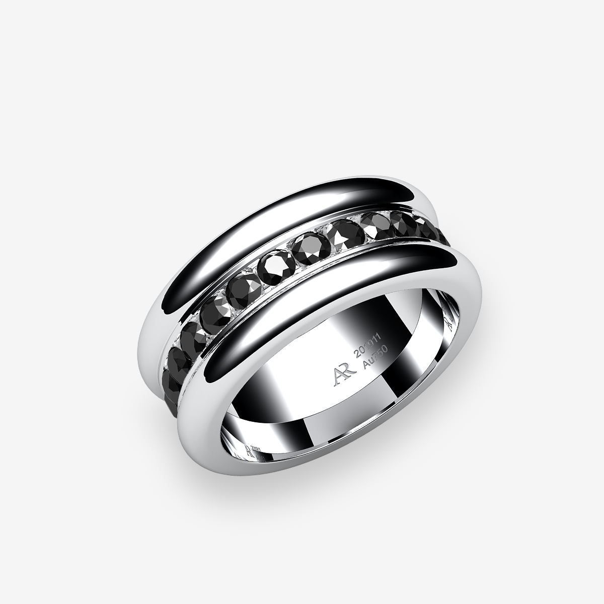 Bague Diamants noirs Platine 950‰