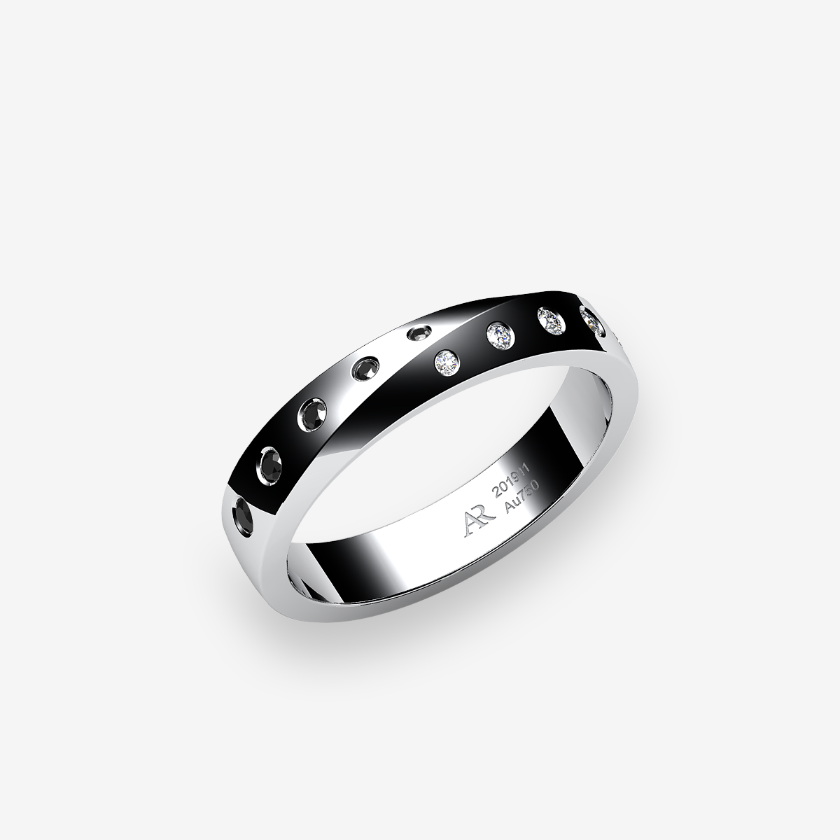 Bague Diamants noirs Platine 950‰