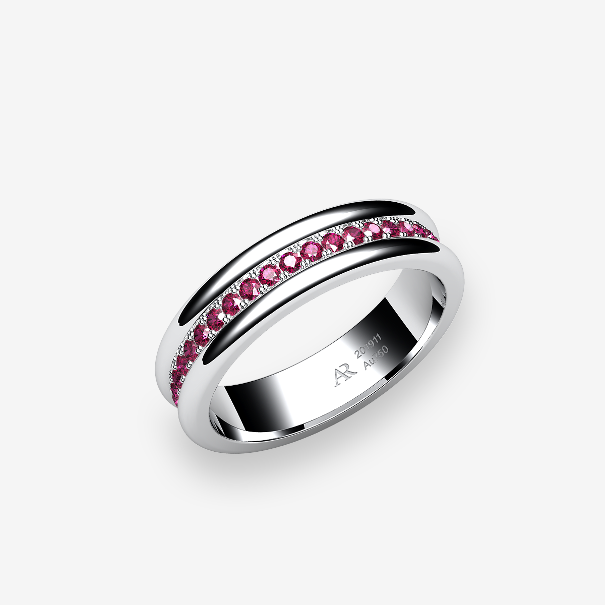 Bague Rubis Platine 950‰