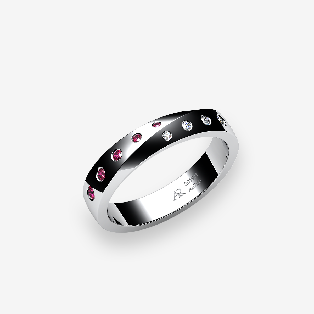 Bague Rubis Platine 950‰