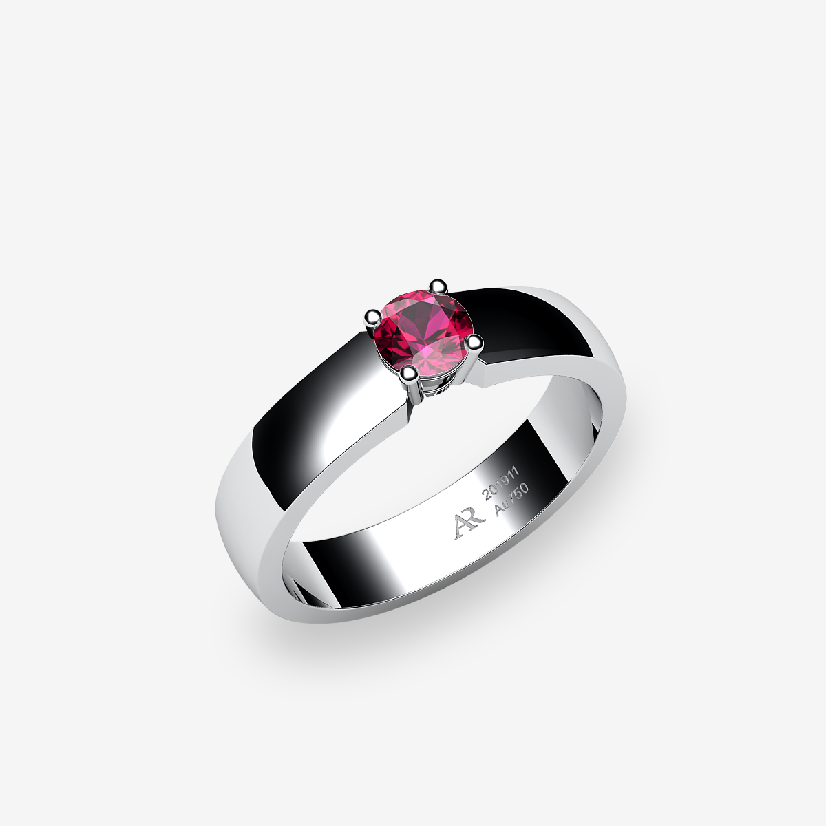 Bague Rubis Platine 950‰