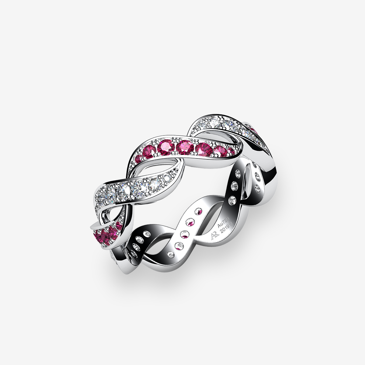 Bague Rubis Platine 950‰