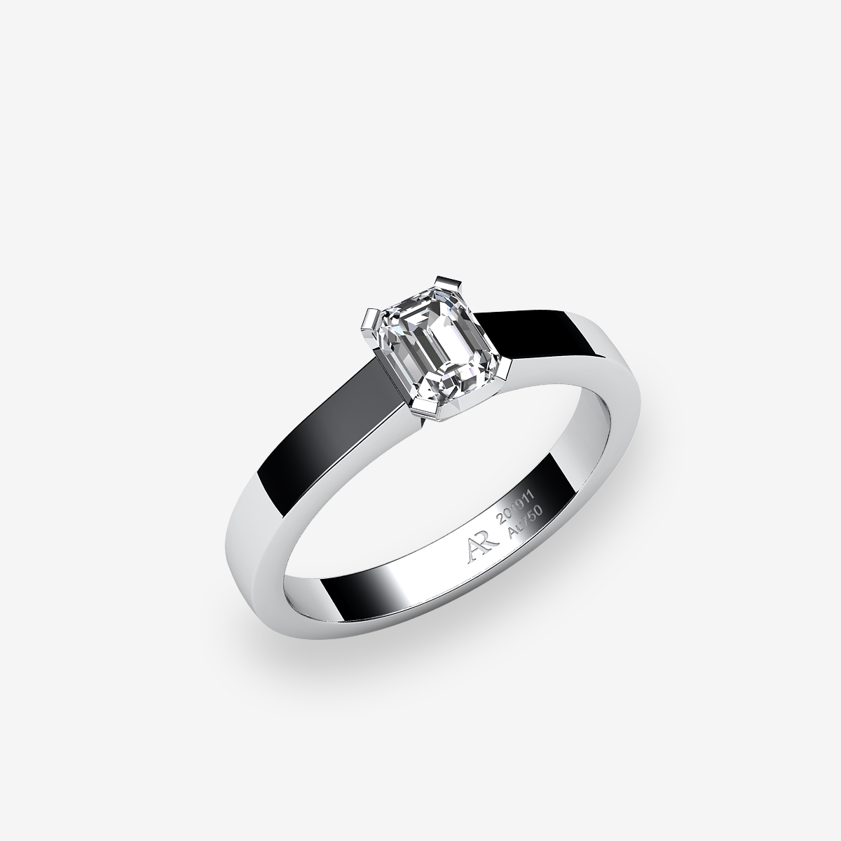 Bague solitaire Diamant Platine 950‰