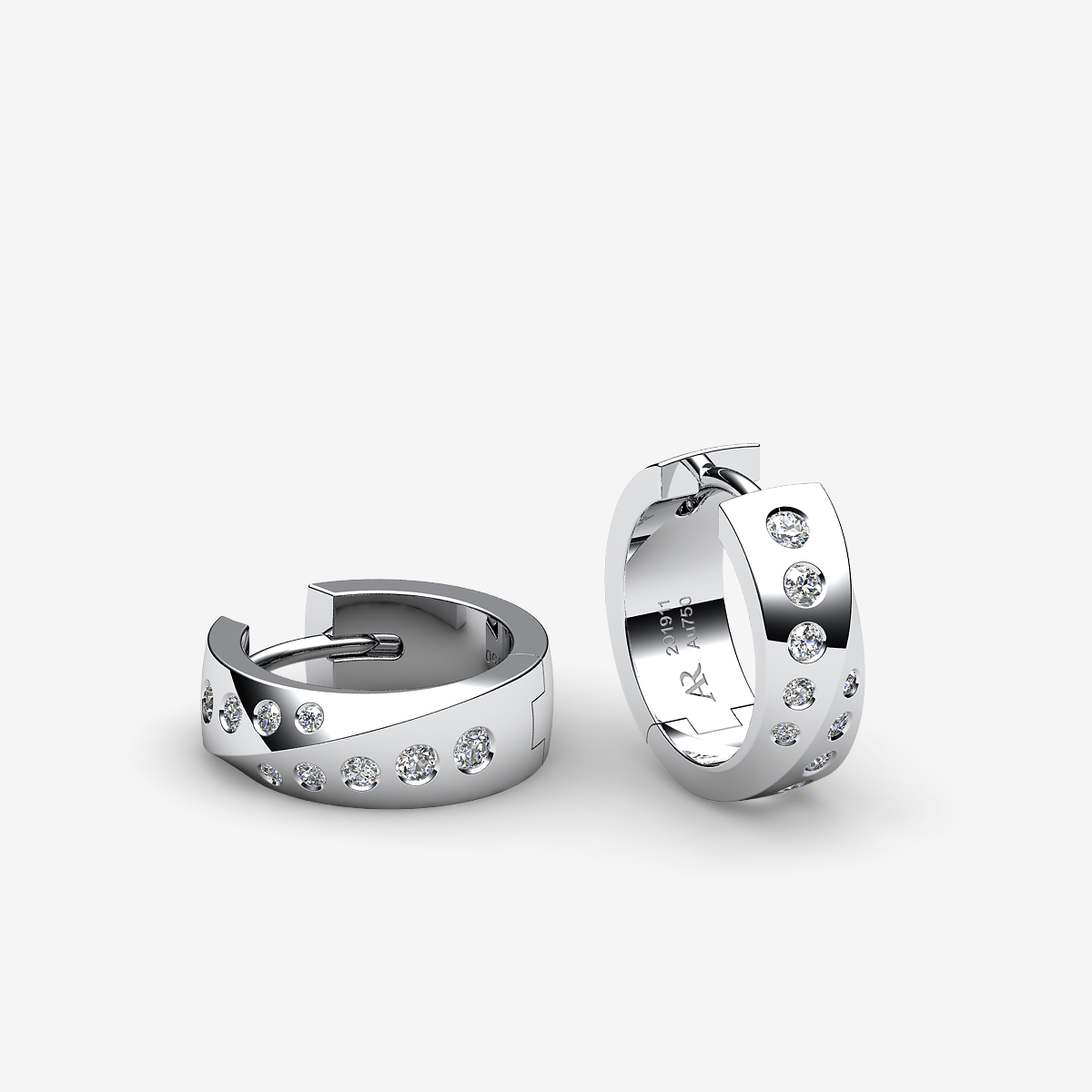 Boucles d'oreilles Diamants Platine 950‰