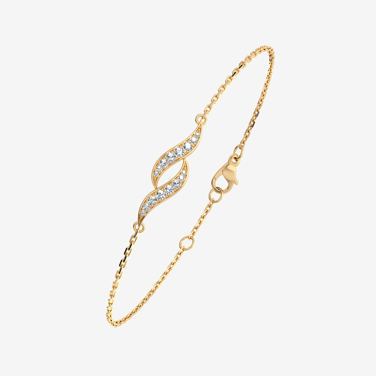 Bracelet Diamants Or jaune 18 carats