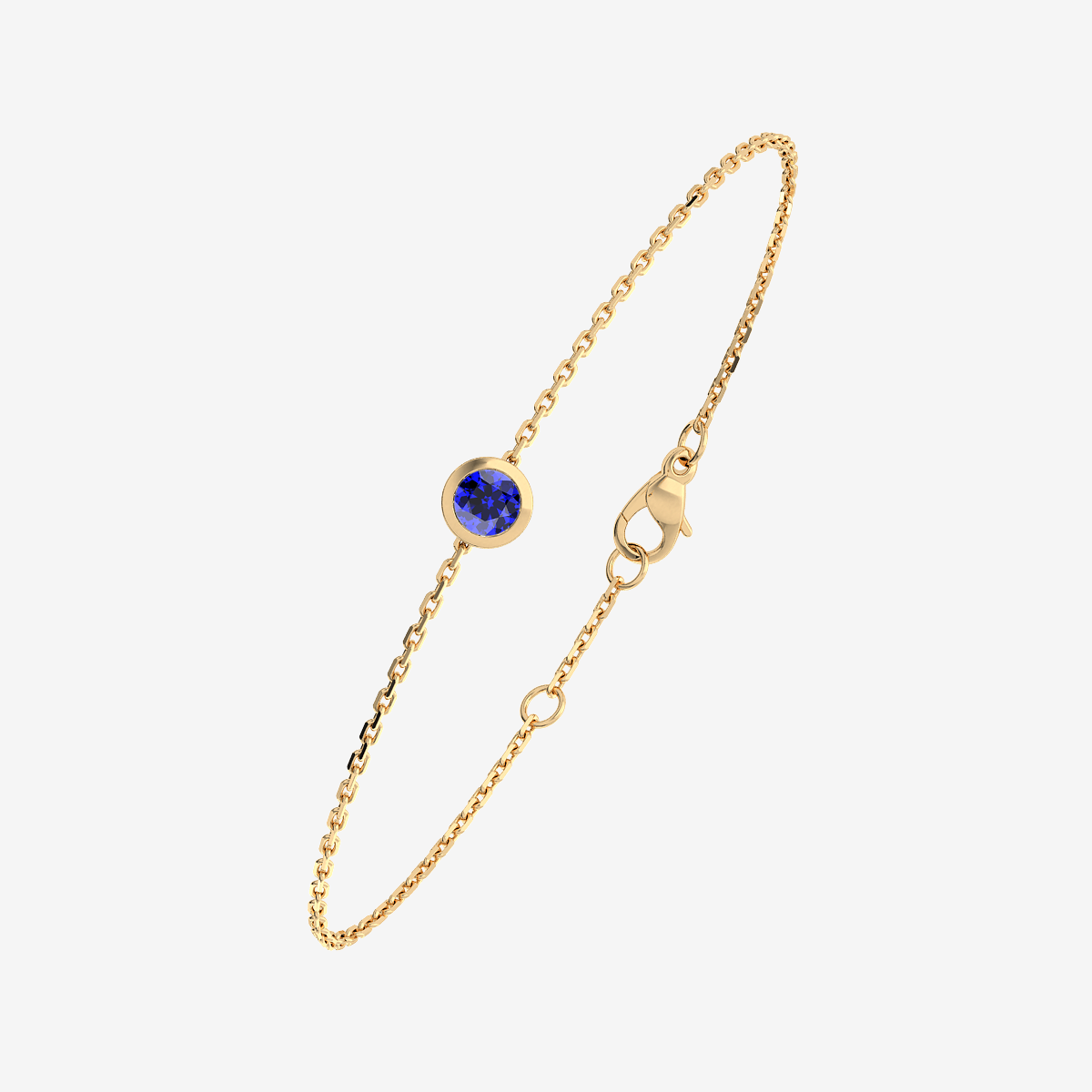 Bracelet Saphir bleu Or jaune 18 carats