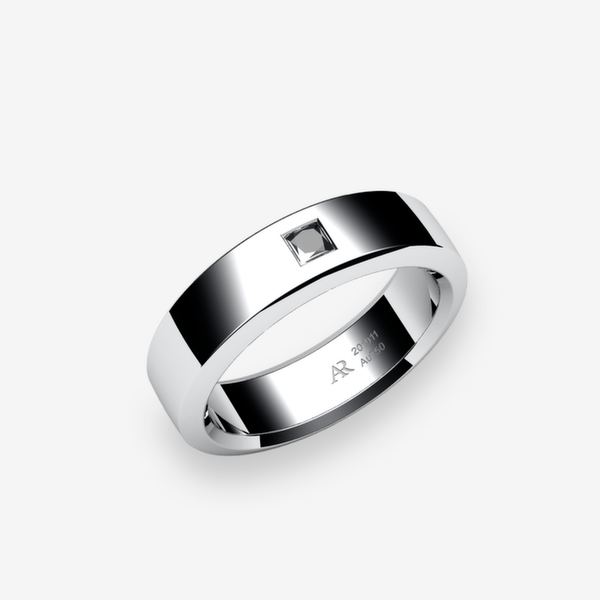 Belgravia Platinum 950‰ Black Diamond wedding ring