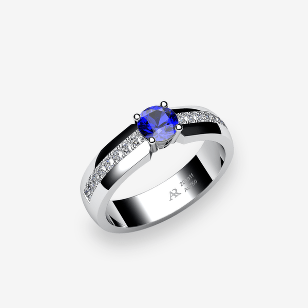 Galatea Platinum 950‰ Blue Sapphire engagement ring