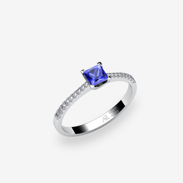 Rigel Platinum 950‰ Blue Sapphire solitaire ring