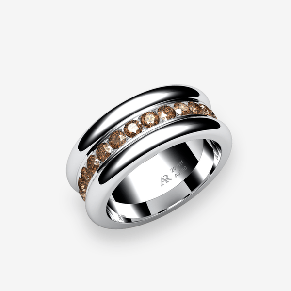 Florence Platinum 950‰ Brown Diamonds ring