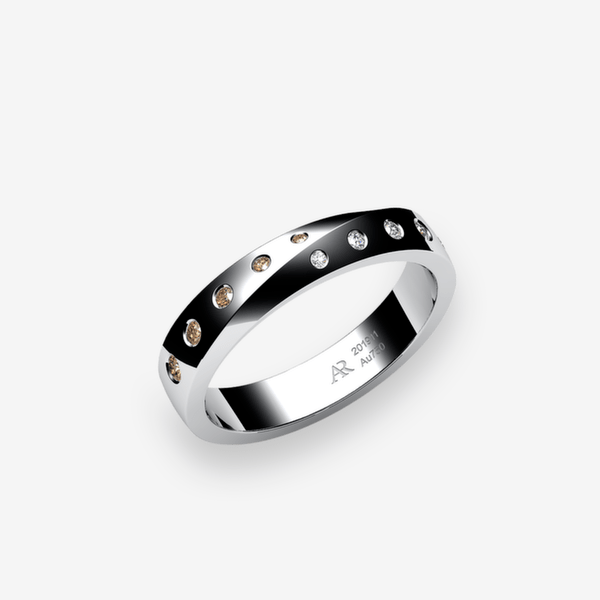 Fusion Platinum 950‰ Brown Diamonds ring