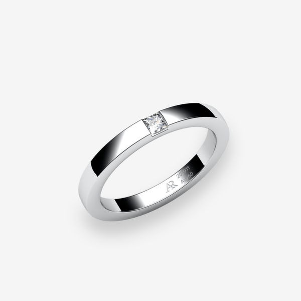 Zayane Platinum 950‰ Diamond bar set ring