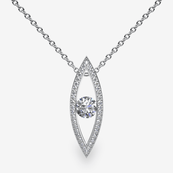 Orion Platinum 950‰ Diamond channel set pendant