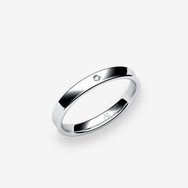 Swing Platinum 950‰ Diamond concave style wedding ring