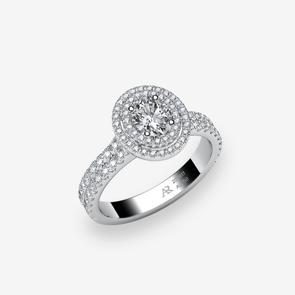 Grace Platinum 950‰ Diamond double halo ring