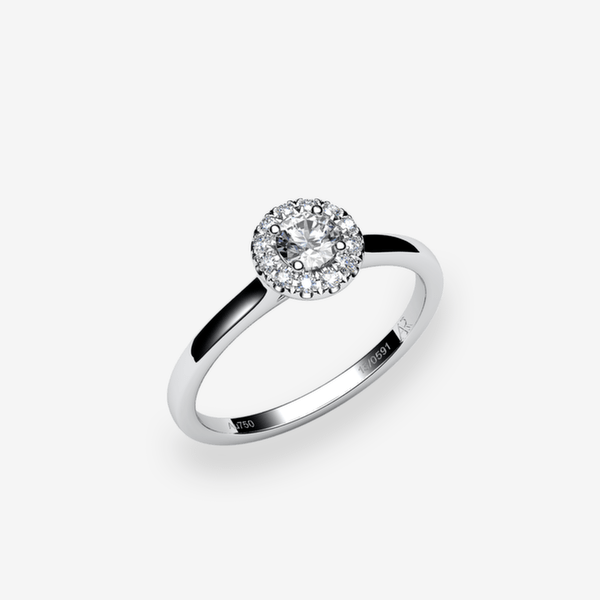 Tenderness Platinum 950‰ Diamond halo engagement ring