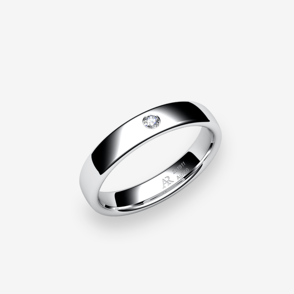 Samba Platinum 950‰ Diamond rounded style wedding ring