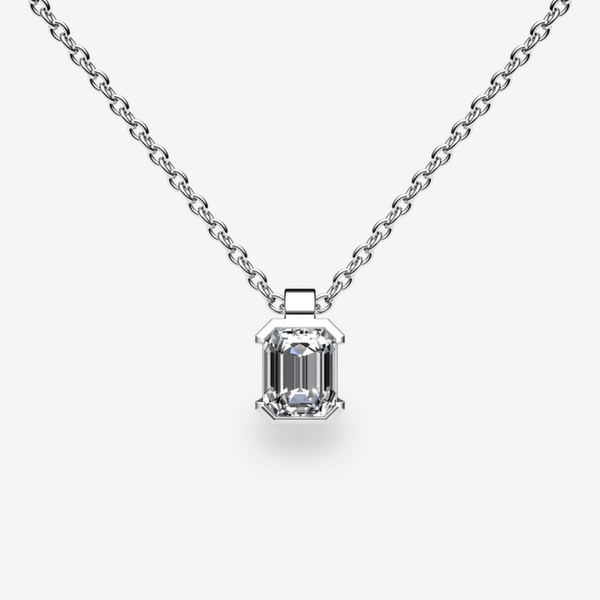 Constance Platinum 950‰ Diamond semi-bezel set pendant