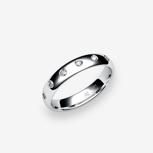 Samba Platinum 950‰ Diamonds rounded style ring